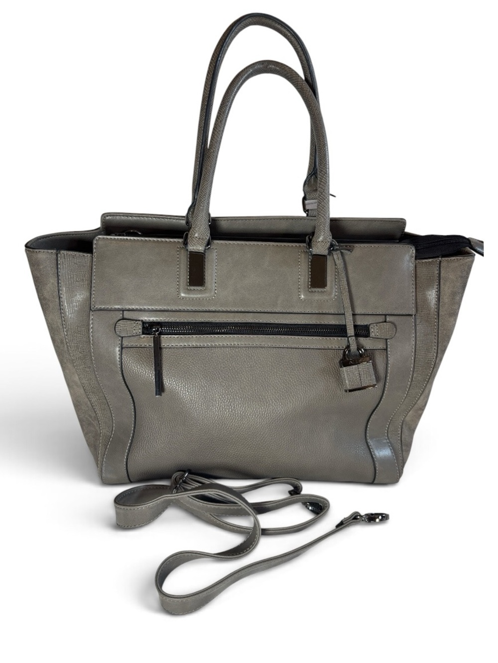 Aldo Convertible Satchel/Crossbody Bag Grey